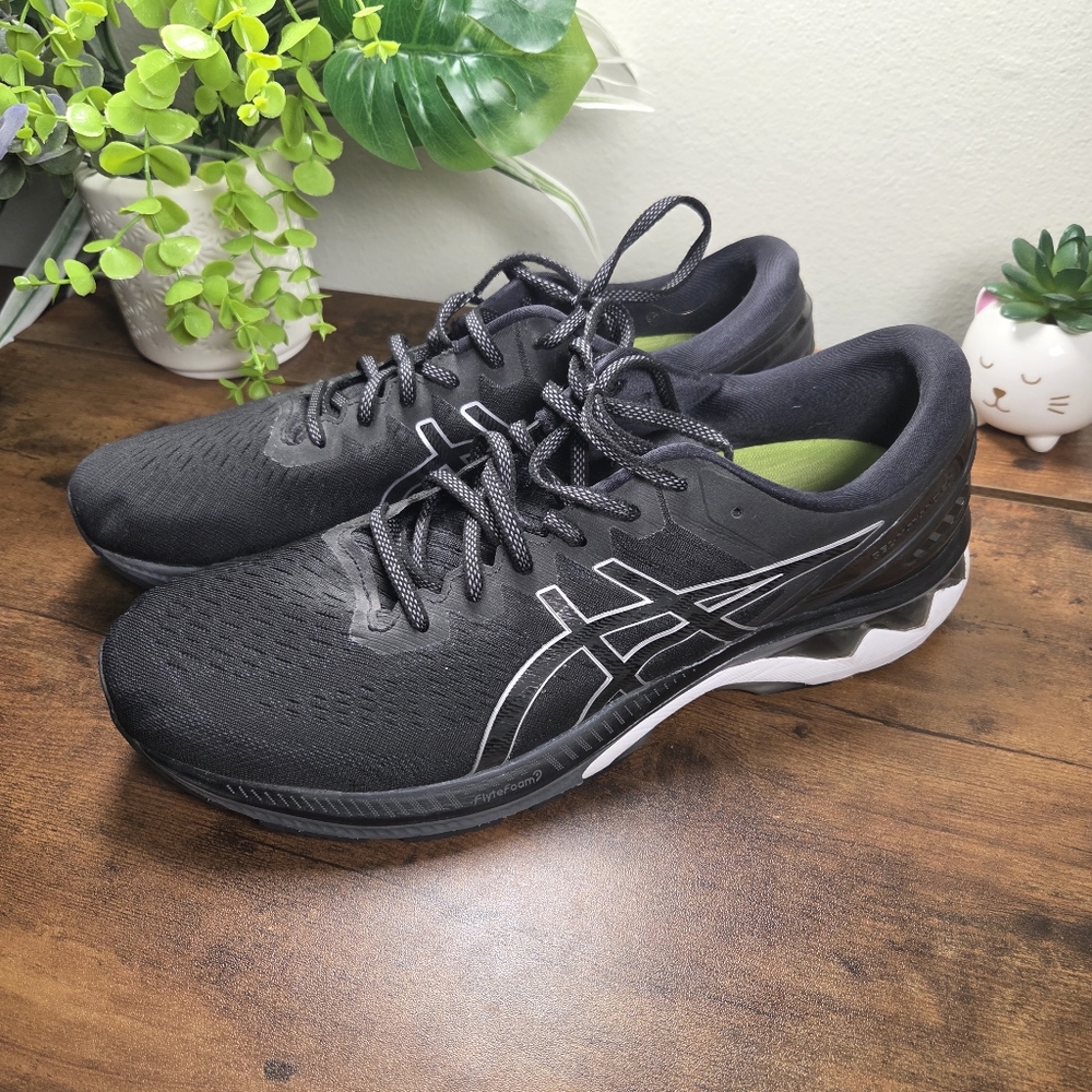 ASICS GEL-KAYANO 27 Shoes Mens 13 Wide Black Athletic Running Gym Sneakers